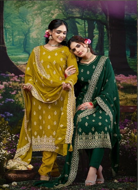 Iria By Fourdots Crush Glass Organza Dress Material Wholesale Shop In Surat